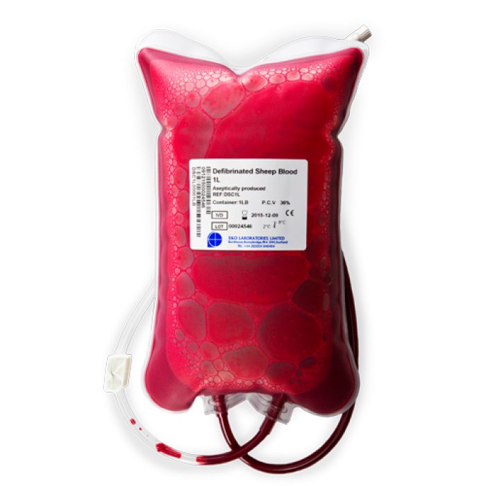 Defibrinerat fårblod 1L