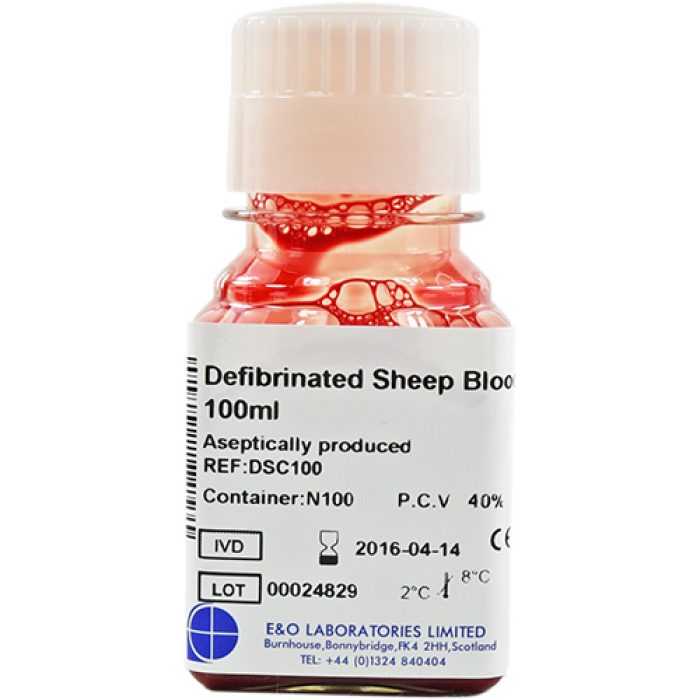 Defibrinerat fårblod 100ml